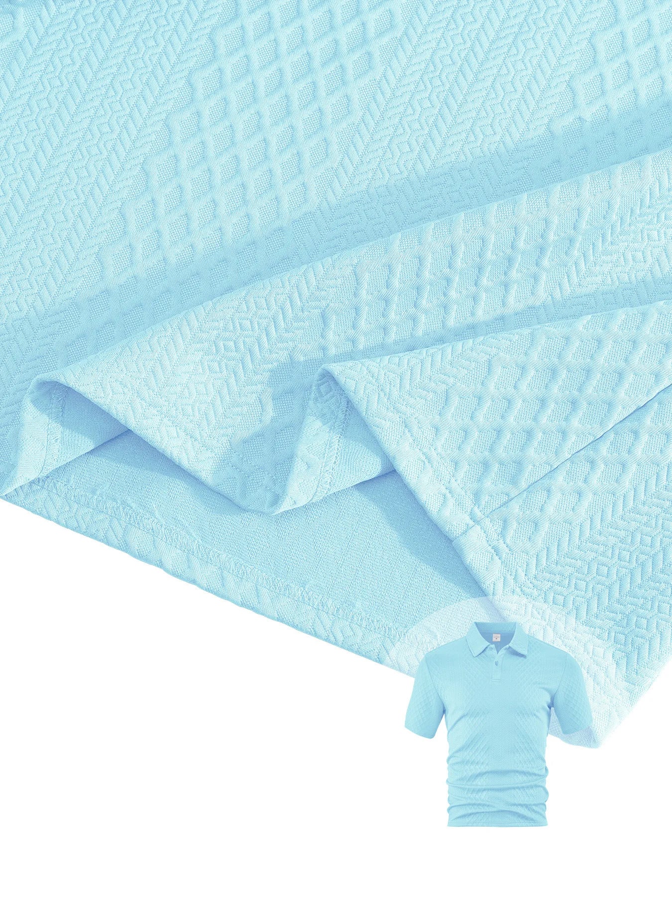 Thiago - Conjunto Polo Jacquard Hombre – Camisa Solapa y Pantalón Corto Verano