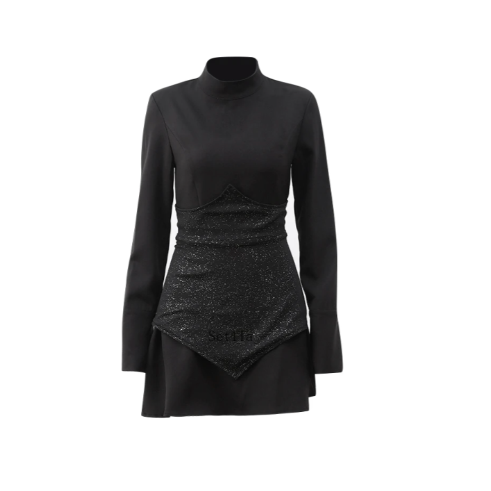 Aaliyah - Mini Vestido Negro